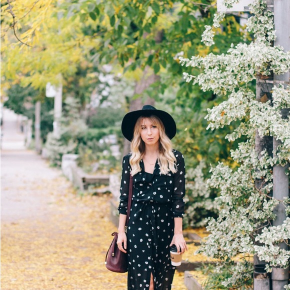 Lacadamie ditsy floral long sleeve shirt dress - Picture 6 of 6